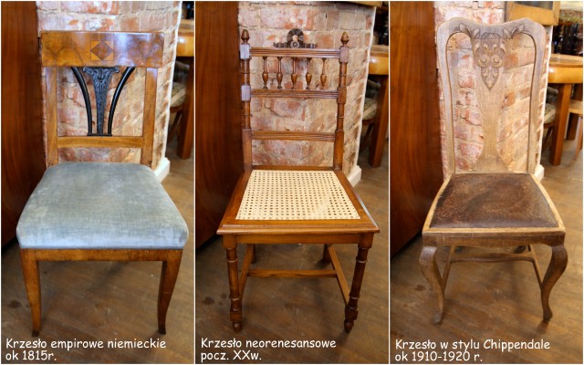 Trzy typy krzeseł i trzy różne siedziska